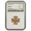 1905 Liberty Head $2.5 Gold Quarter Eagles NGC MS-63 Green Label