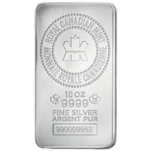 Royal canadian mint 10 oz silver bar