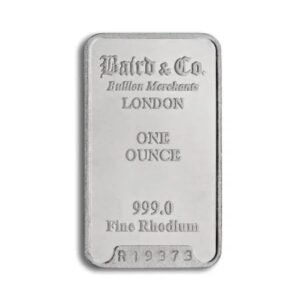 baird mint one ounce rhodium bar