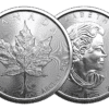 2023 canadian maple leaf silver coin £2 - 1 oz - BU