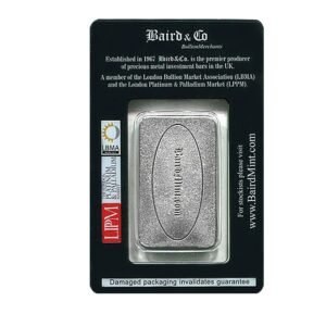 Half Ounce Rhodium Bar- Baird Mint