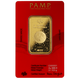 1oz Fine Gold Bar 999.9 – PAMP Suisse Lunar Dragon 2024(NEW)