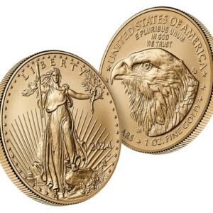 2024 American Eagle 1 oz Gold Uncirculated Coin featuring Lady Liberty and eagle designs