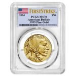 $50 American Gold Buffalo PCGS MS70 FS Flag Label - 2024.