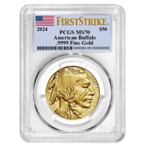 $50 American Gold Buffalo PCGS MS70 FS Flag Label - 2024.