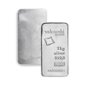 1 kilogram cast silver bar