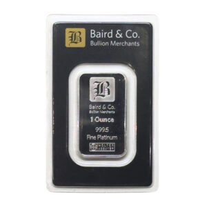 1 oz Baird & Co Platinum Minted Bar .9995 Fine Platinum