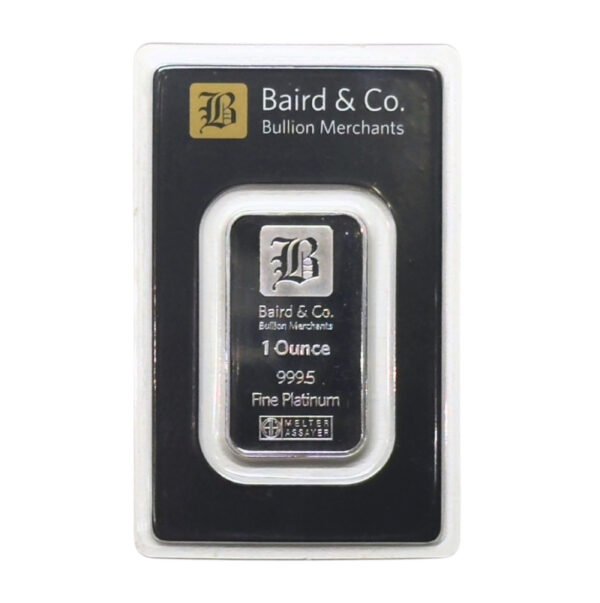 1 oz Baird & Co Platinum Minted Bar .9995 Fine Platinum