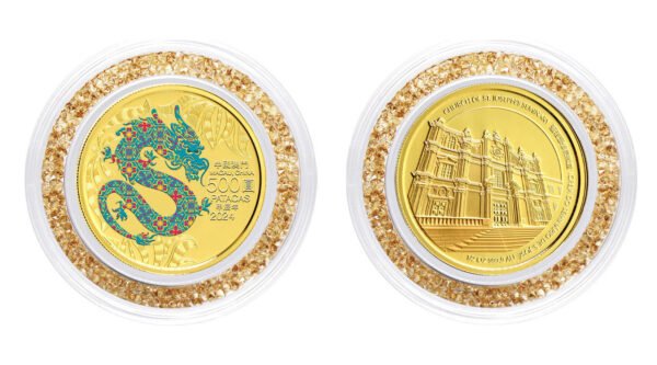 Macau 2024 Year of the Dragon 1/2 oz Gold Proof Coin