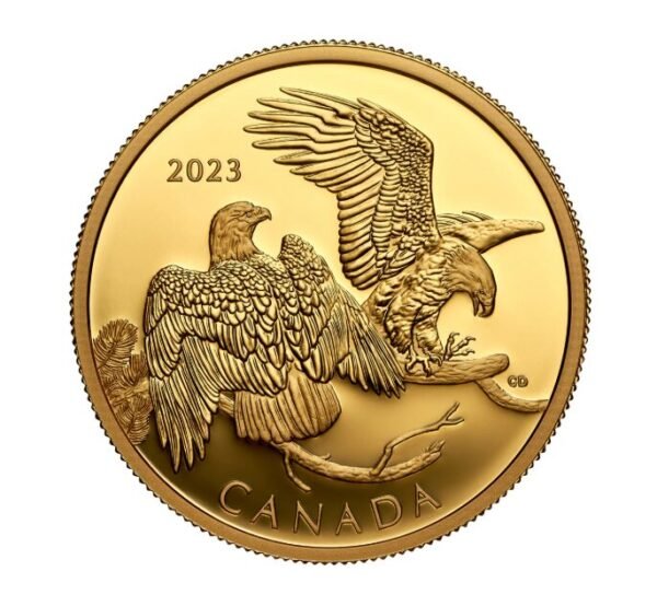 2023 $200 The Striking Bald Eagle Pure Gold Coin