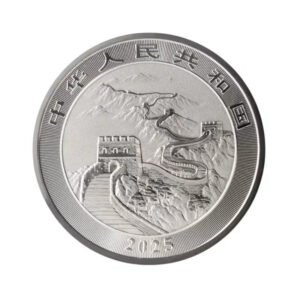 2025 China Dragon 1 oz Silver BU Coin – Hong Kong City Edition Lunar Design