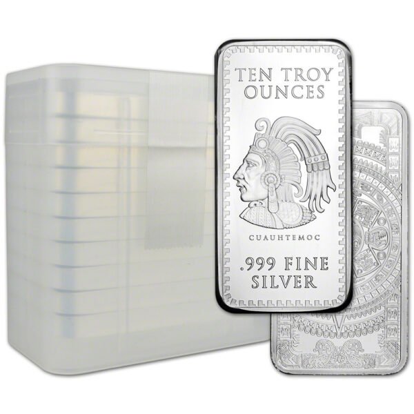 buy 100 oz Silver Bar Aztec Calendar