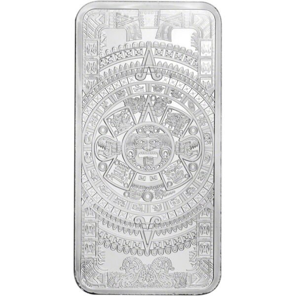 Ten 10 oz Golden State Mint Aztec Calendar silver bars 100 oz .999 fine silver bullion set